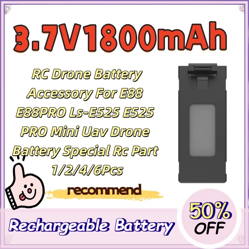 Drone Rc E88 Pro - 3.7V 1800mAh RC Drone Battery Accessory