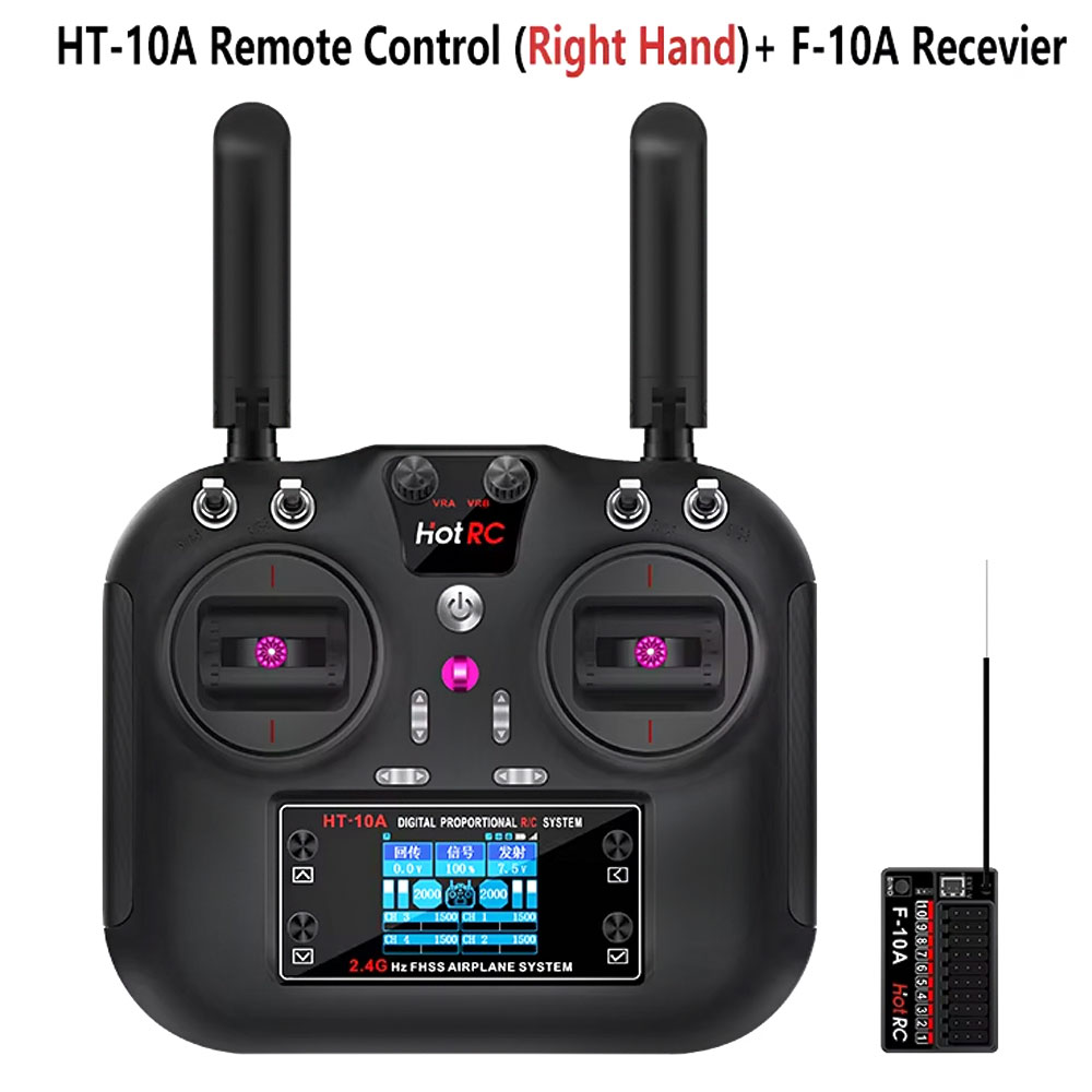 Plane Drone Rc - Hotrc HT-10A 2.4G 10CH Transmitter F10A