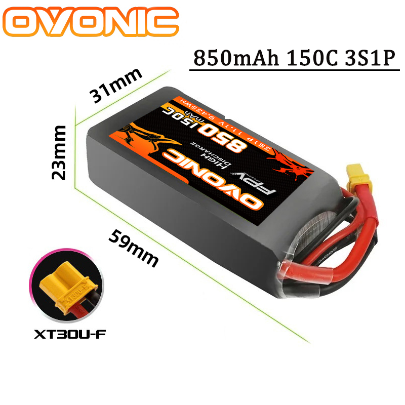 Drone Zll Rc - OVONIC 850mAh 11.1V 95C Lipo Battery