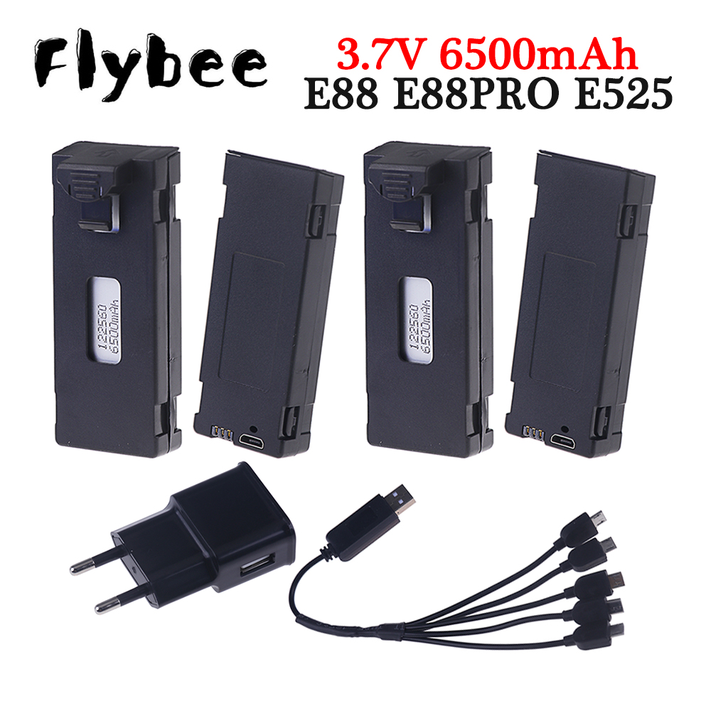 Drone Rc E99 - Rechargeable 3.7V 6500mAh Battery an Charger