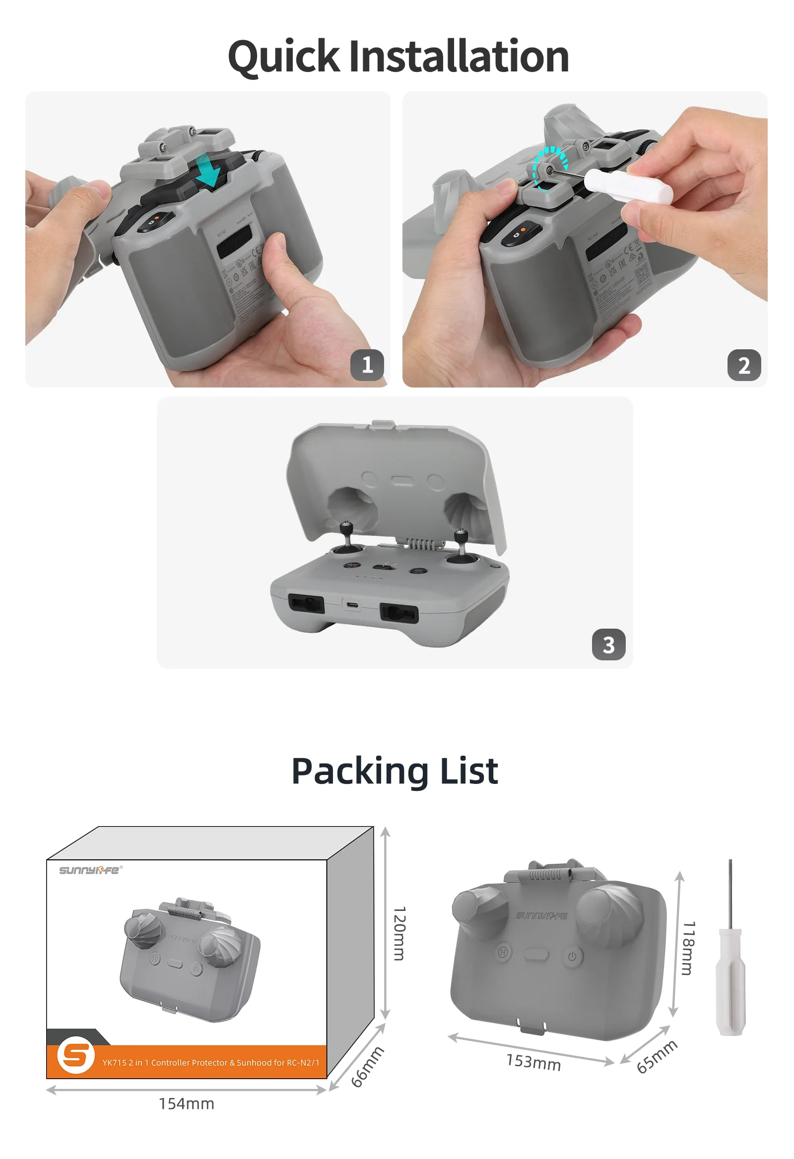 2 in 1 Controller Protector Su - огляд і ціна Drone Dji Rc N2