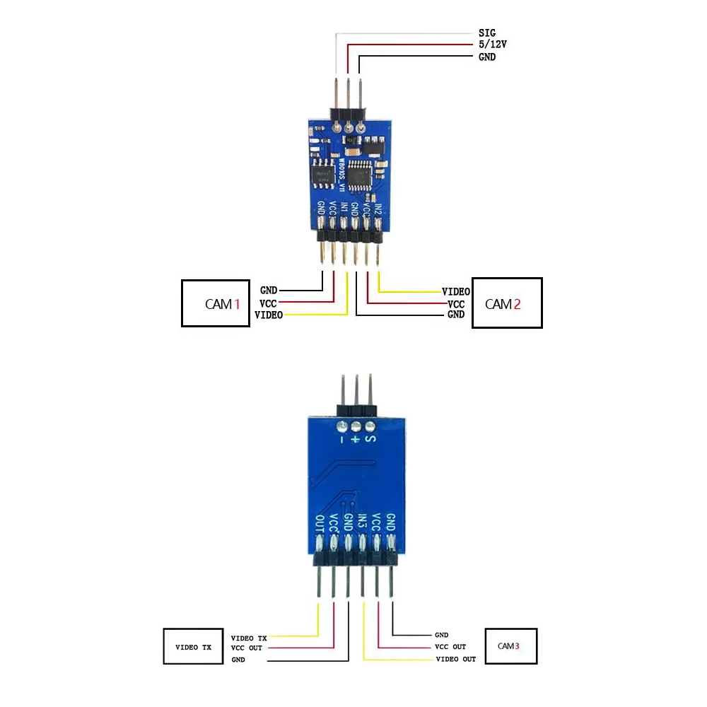 5.8G 3 Channel Video Switcher  - огляд і ціна Rc Motor Drone