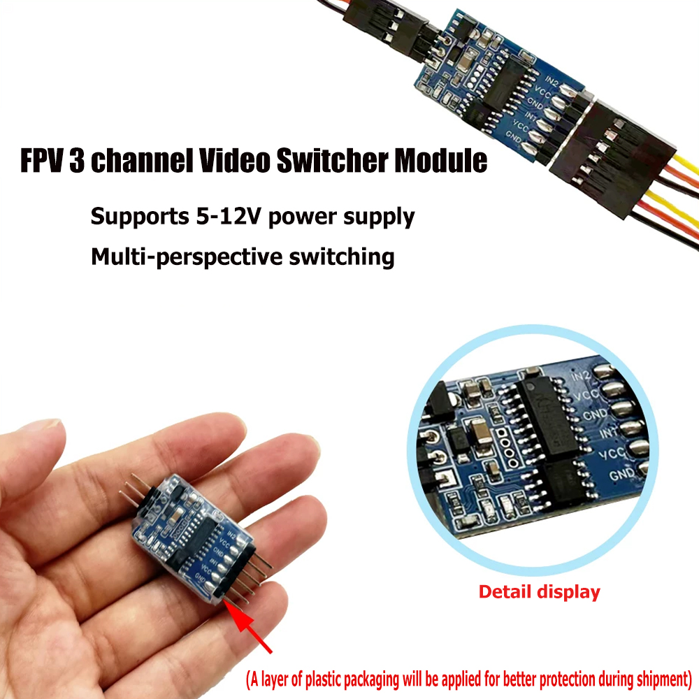5.8G 3 Channel Video Switcher  - огляд і ціна Rc Motor Drone