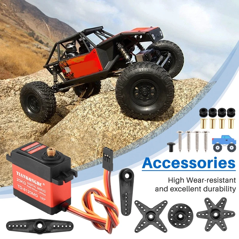TD-8120MG Waterproof Metal Gea - огляд і ціна Rc Car Servo