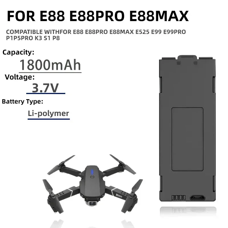 1-10pcs E99 Pro Drone Battery  - огляд і ціна Drone Rc E88 Pro