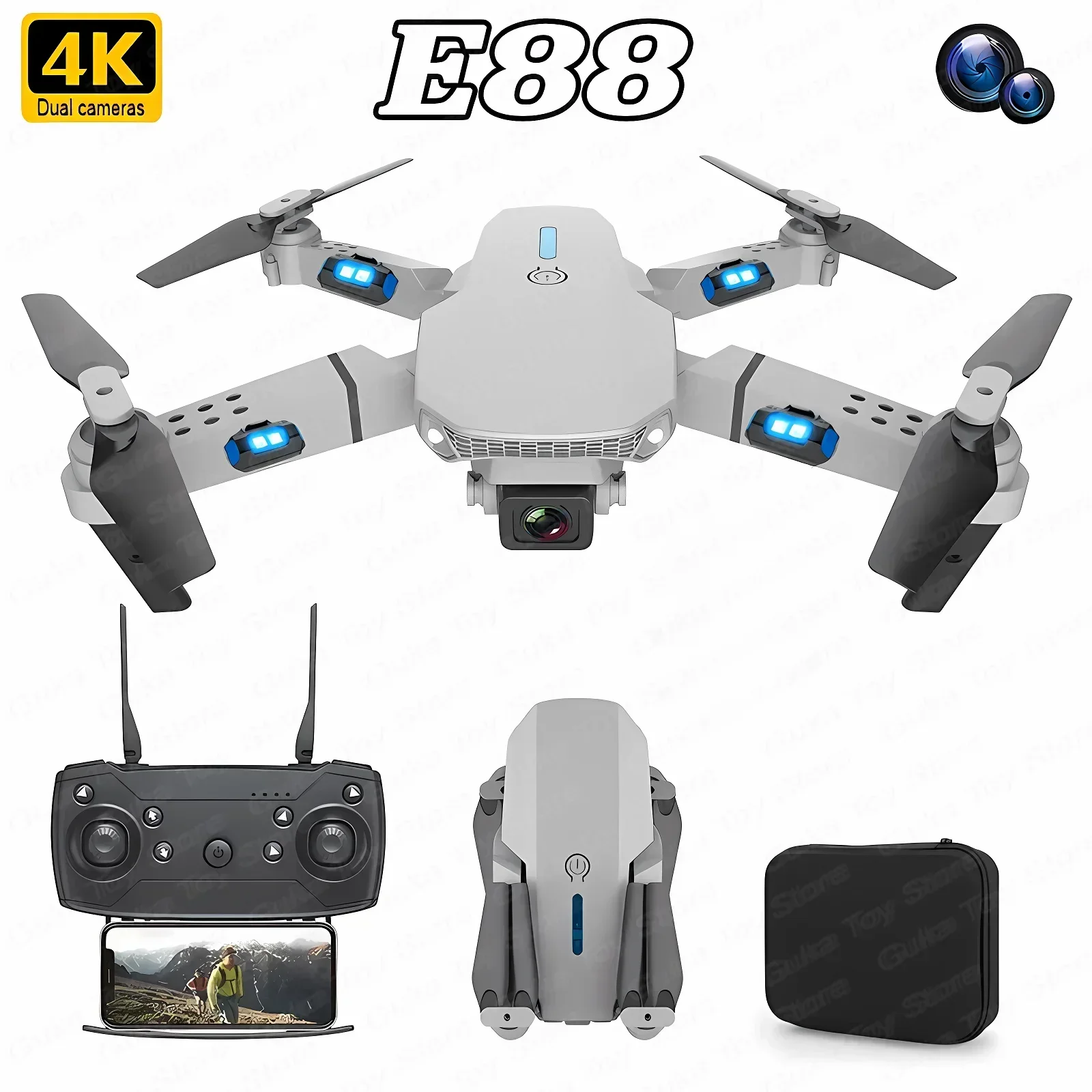 E88 Pro WIFI FPV Drone Wide An - огляд і ціна Drone Rc E88 Pro