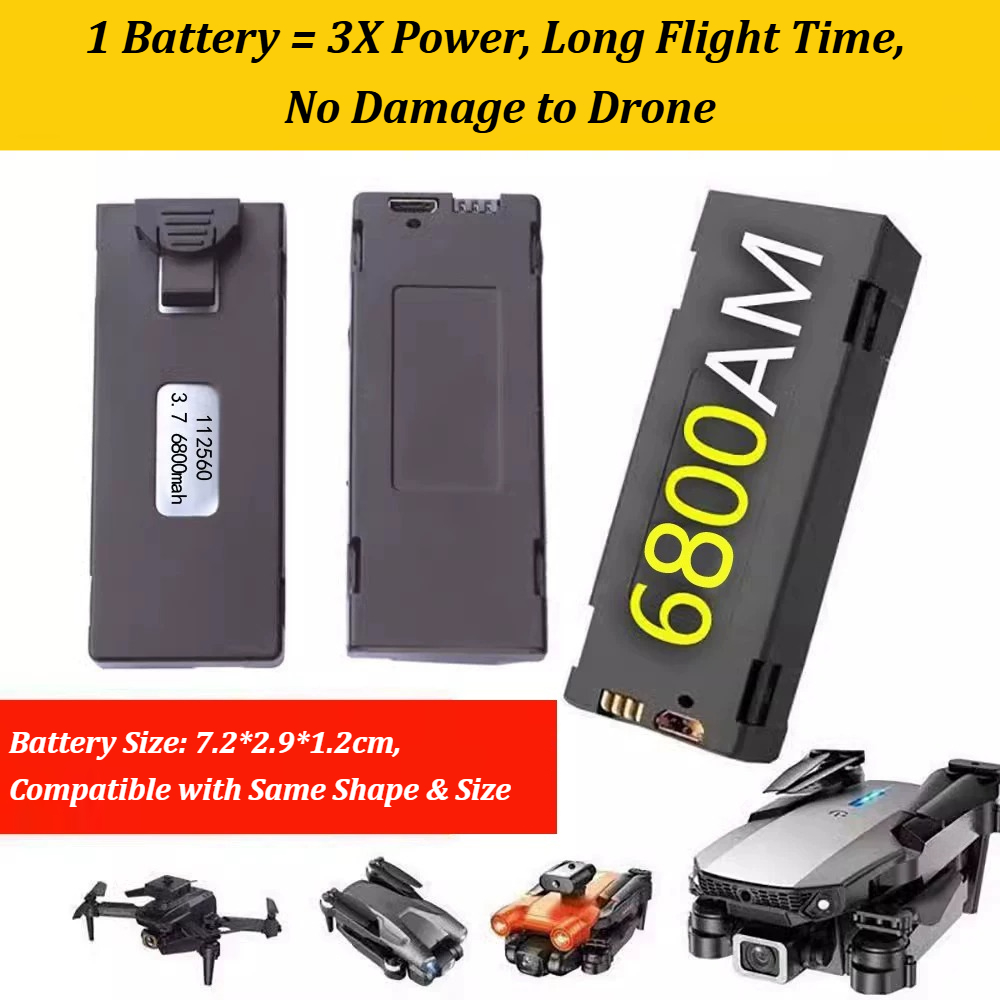 3.7V 6800mAh Spare Replacement - огляд і ціна Drone Rc E99