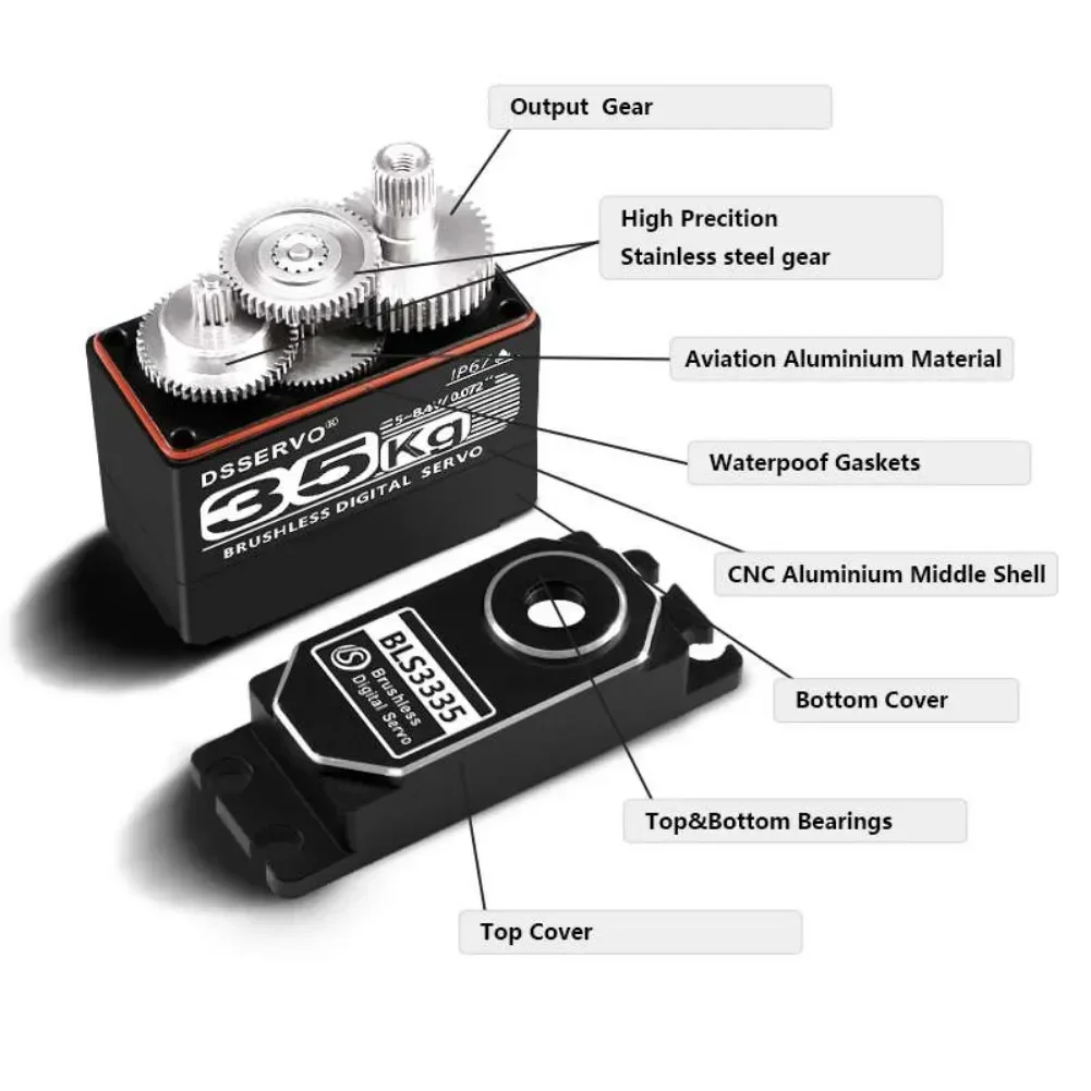 35KG BLS3335 Digital Servo Mot - огляд і ціна Rc Car Servo