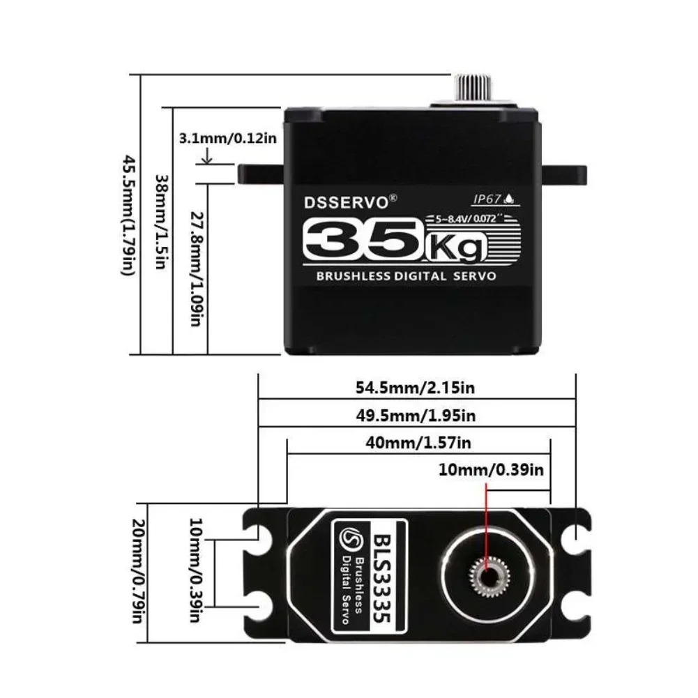 35KG BLS3335 Digital Servo Mot - огляд і ціна Rc Car Servo