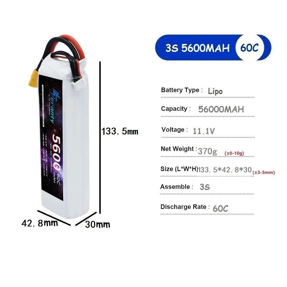 TERANTY 5600MAH 60C 2S 3S 4S 6 - огляд і ціна Rc Drift Car Kit