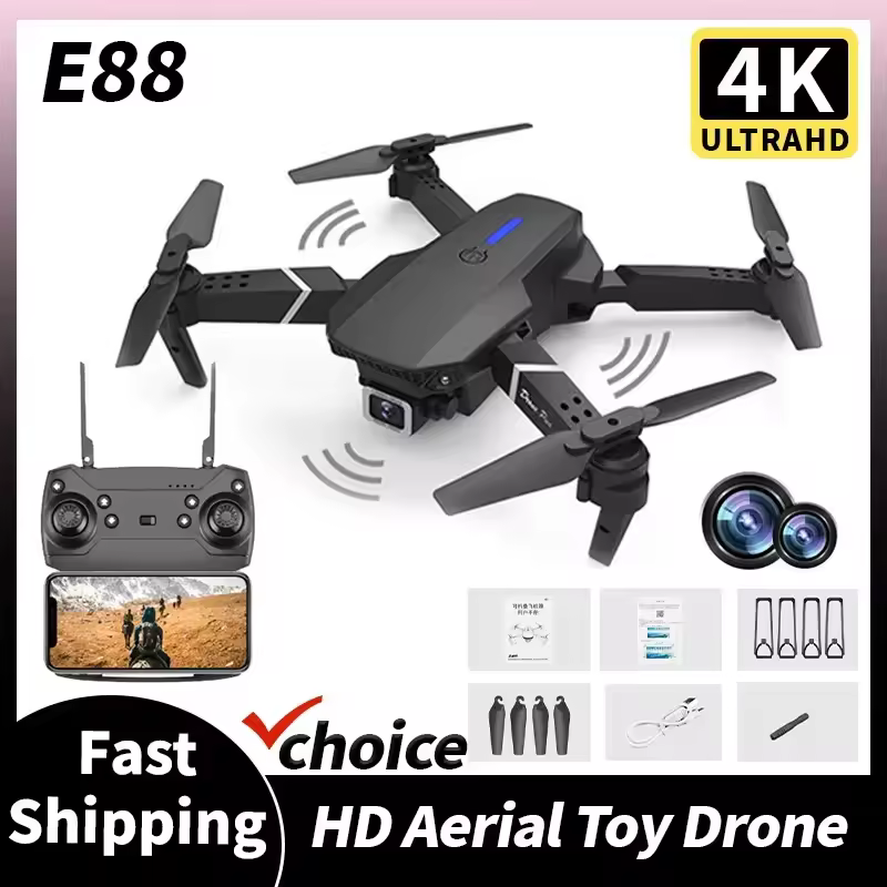 2026 New E88 Pro RC Drone 4K 1 - огляд і ціна Drone Rc E88 Pro