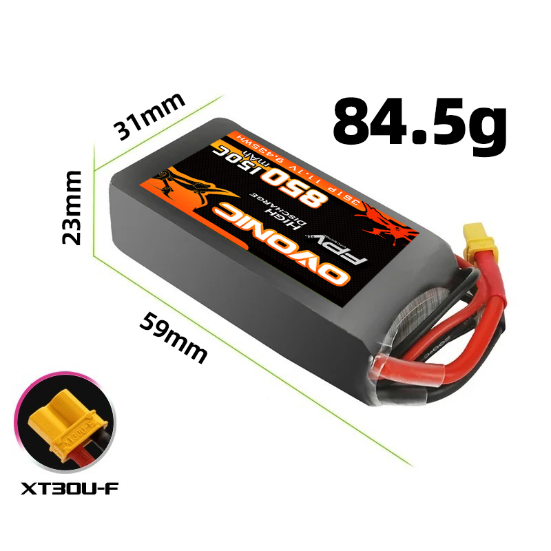 OVONIC 850mAh 11.1V 95C Lipo B - огляд і ціна Drone Zll Rc