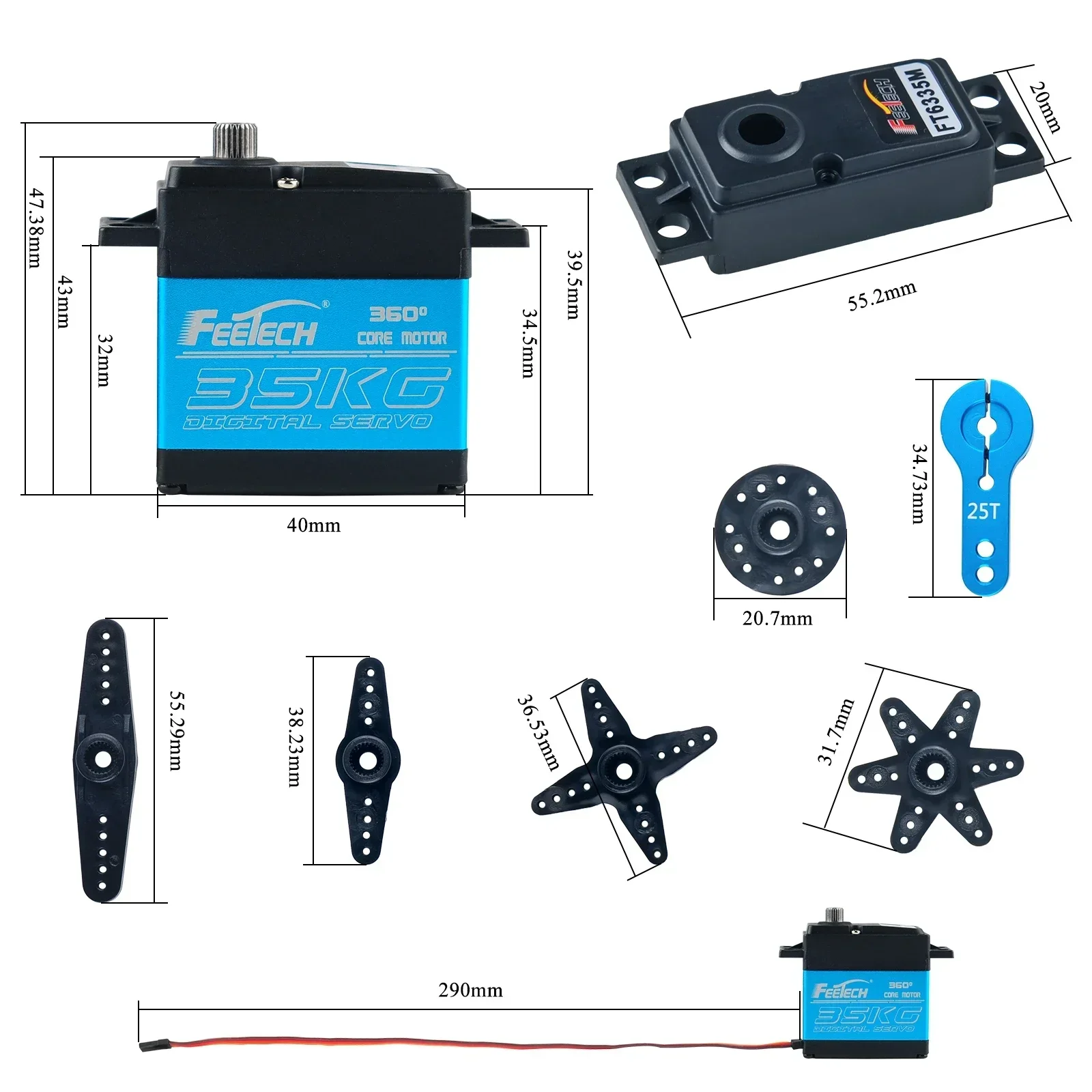 Feetech FT6335M Digital RC Ser - огляд і ціна Rc Car Servo