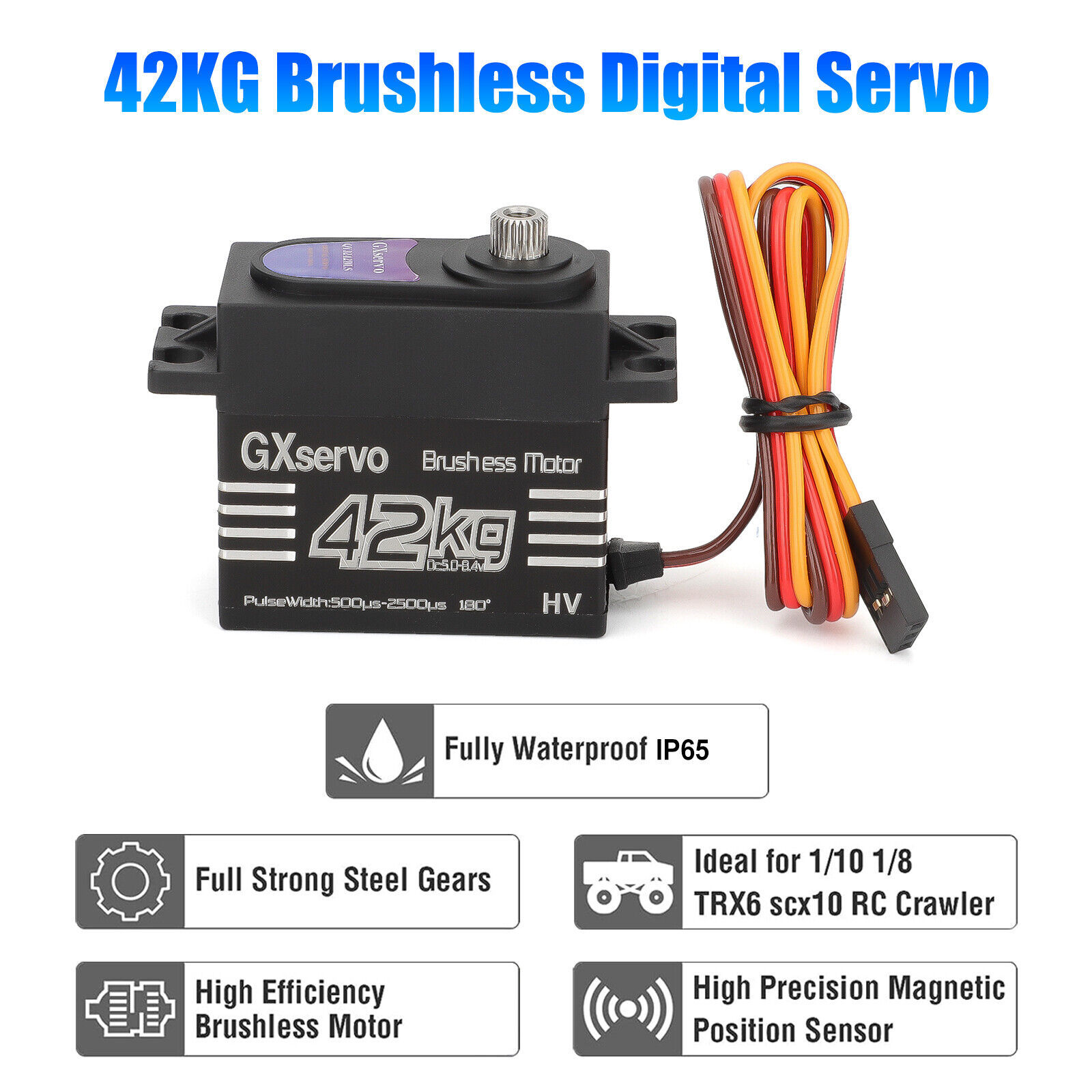 Brushless Motor 180° Metal Gea - огляд і ціна Rc Car Servo