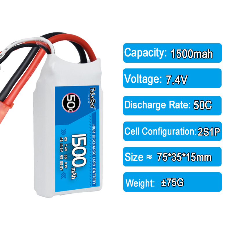 3Pcs TalaBat 50C 1500mAh 7.4V  - огляд і ціна Drone Zll Rc
