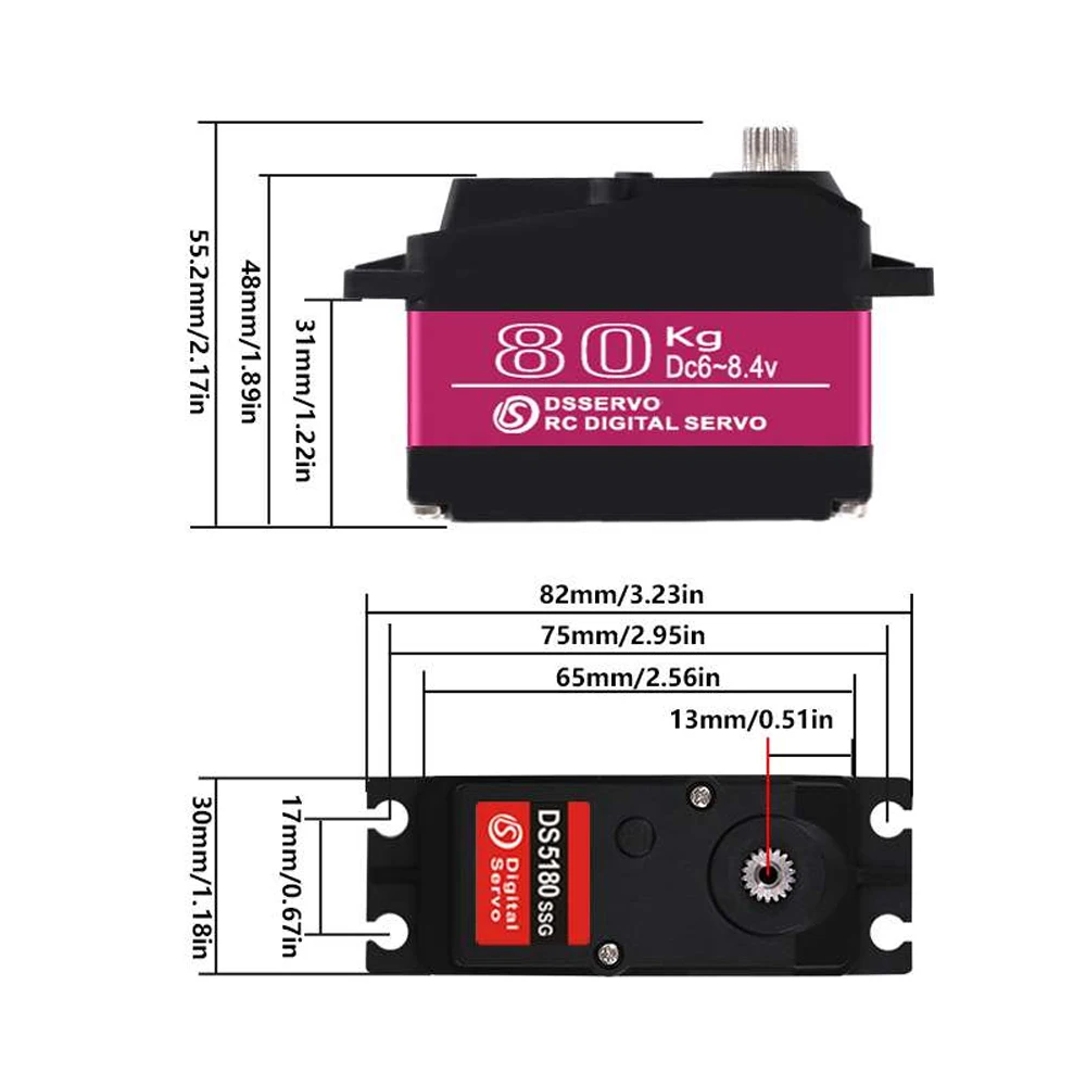 Dsservo Waterproof DS5180 80KG - огляд і ціна Rc Car Servo