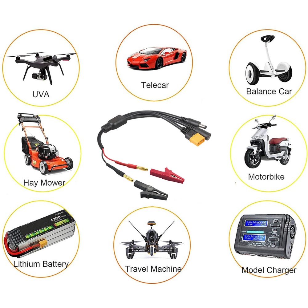 5-in-1 XT60 to 4mm Banana Plug - огляд і ціна Drone Smart Rc