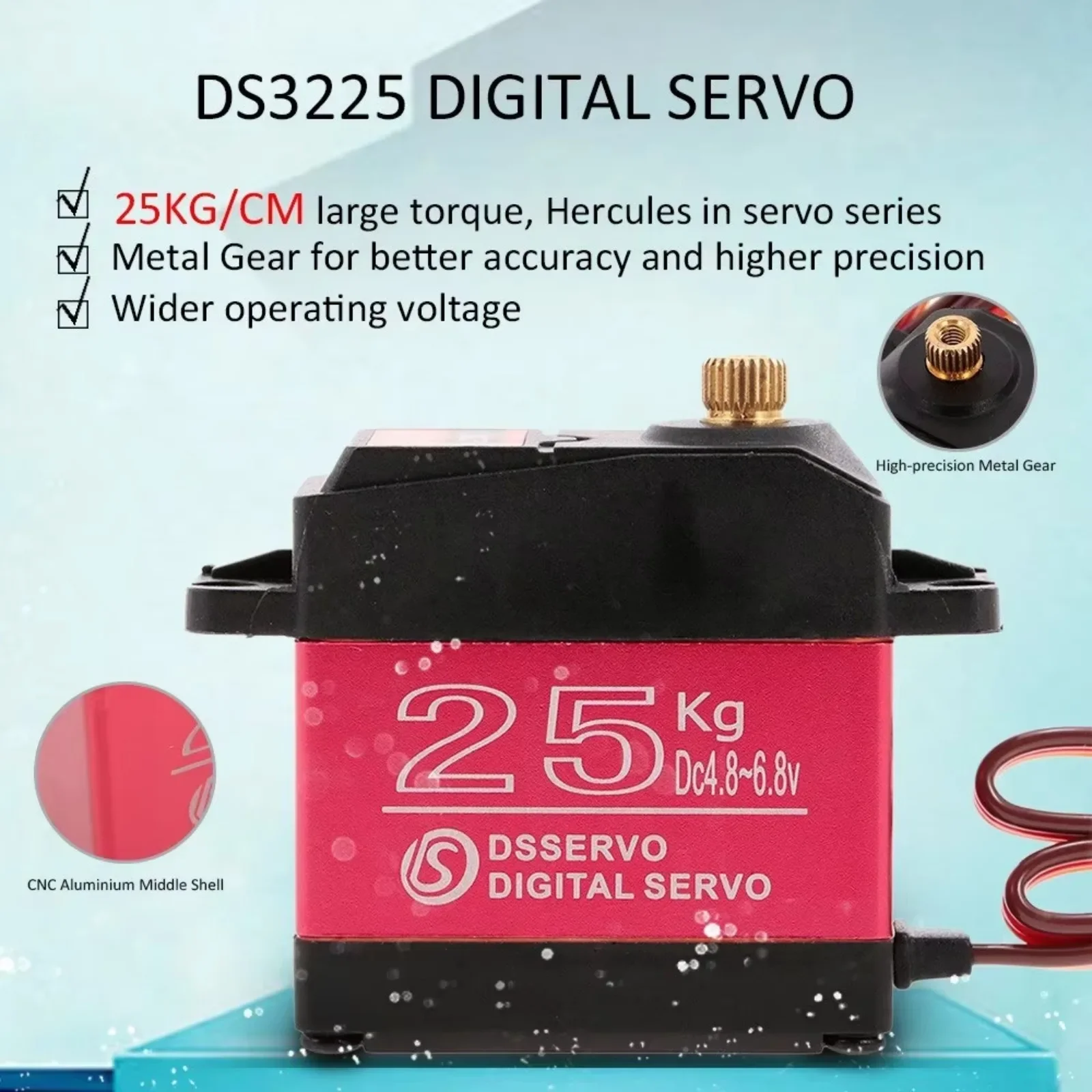4PCS DS3225 25Kg RC Digital Se - огляд і ціна Rc Car Servo