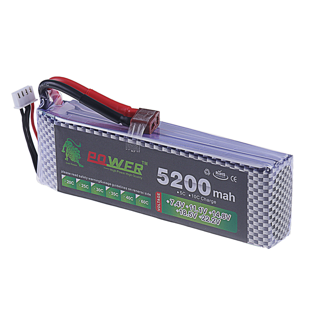 3S Lipo Battery 11.1V 5200mah  - огляд і ціна Drone Rc Boat