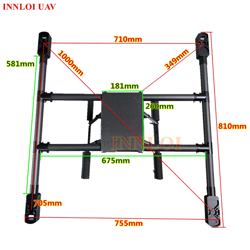 XAERO DIY 1000mm Carbon Fiber  - огляд і ціна Heavy Lift Drone Frame