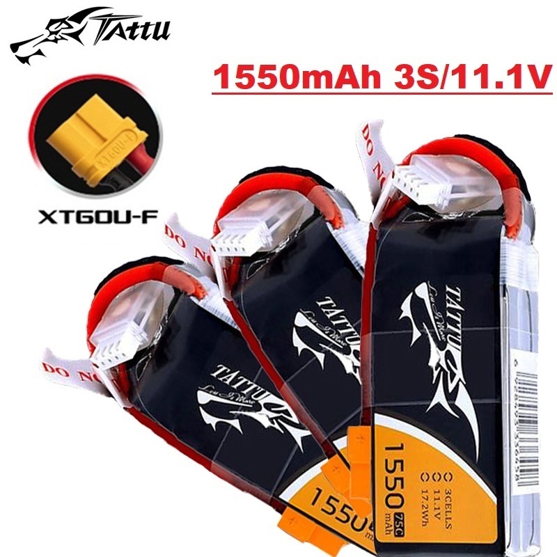 TATTU 3S 11.1V 1550mAh 75C LiP - огляд і ціна Drone Zll Rc